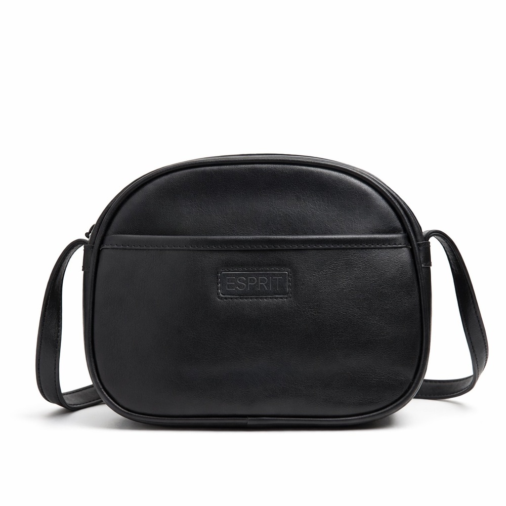 ESPRIT Black Crossbody Bag Vintage Minimalist Faux Leather Purse
